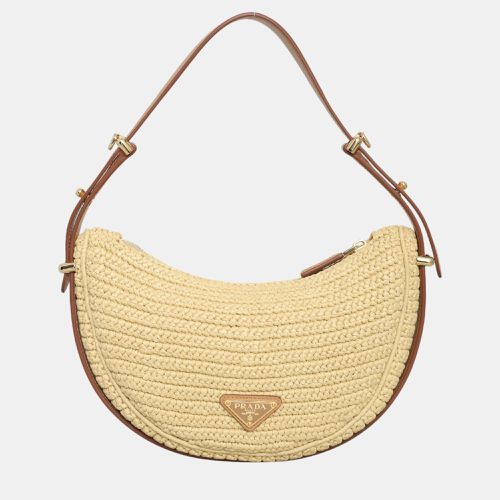 Raffia Arqué Shoulder Bag - Prada - Modalova