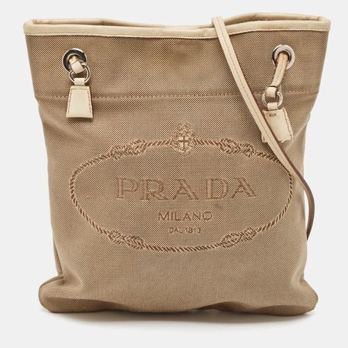 Canvas Jacquard Logo Crossbody Bag - Prada - Modalova