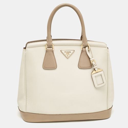 Khaki Saffiano Leather Parabole Tote - Prada - Modalova