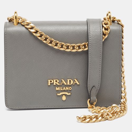 Saffiano Leather Logo Flap Crossbody Bag - Prada - Modalova