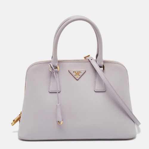 Lilac Saffiano Lux Leather Medium Promenade Satchel - Prada - Modalova