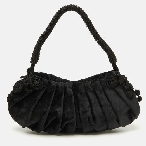 Velvet Embroidered Vintage Shoulder Bag - Prada - Modalova