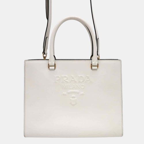 Saffiano Leather Medium Shoulder Bag - Prada - Modalova