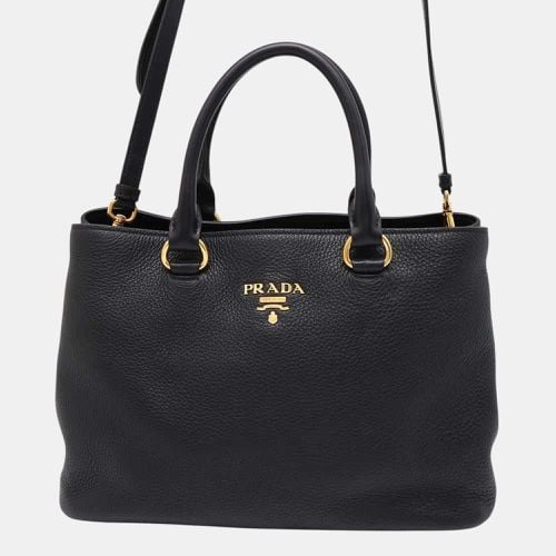 Prada Black Leather Handbag - Prada - Modalova