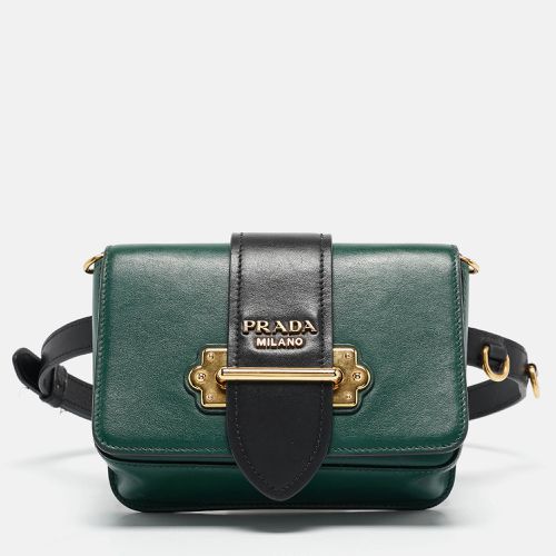 Black City Calf Leather Cahier Belt Bag - Prada - Modalova