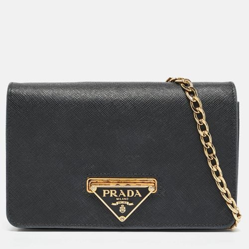 Saffiano Leather Wallet on Chain - Prada - Modalova