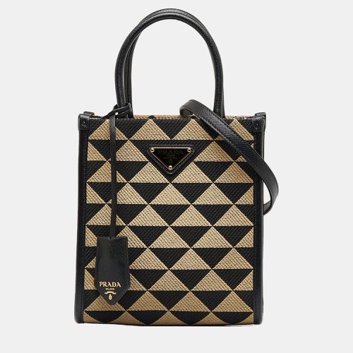 Brown Mini Symbole Triangolo Satchel - Prada - Modalova