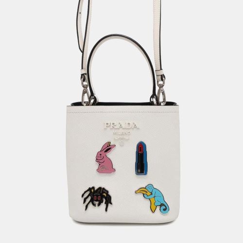 Leather Panier Small Handbag - Prada - Modalova