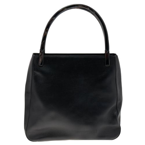 Leather Acrylic Handle Tote - Prada - Modalova