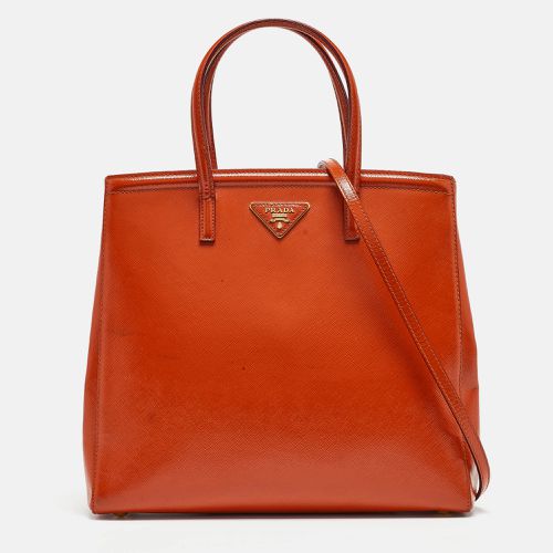 Saffiano Vernice Leather Parabole Tote - Prada - Modalova