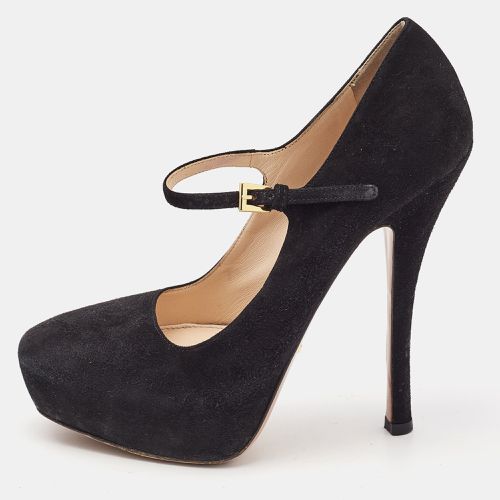 Suede Mary Jane Pumps Size 37 - Prada - Modalova