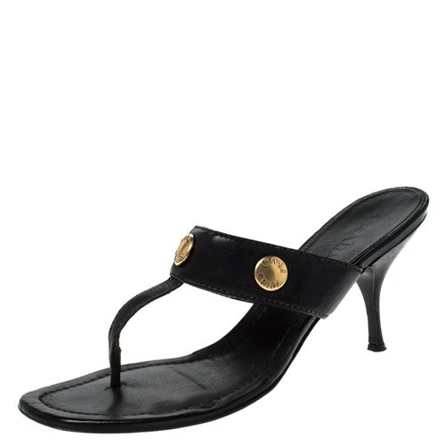 Leather Studded Thong Sandals Size 38 - Prada - Modalova