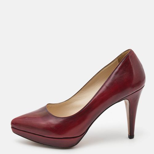 Leather Platform Pointed Toe Pumps Size 37 - Prada - Modalova