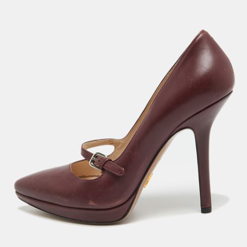 Leather Platform Pumps Size 37 - Prada - Modalova