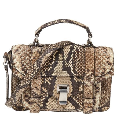 Brown Python Leather PS1 Tiny Python Top Handle Bag - Proenza Schouler - Modalova