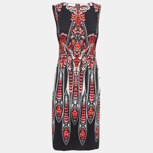 Red Printed Stretch Crepe Short Dress M - Roberto Cavalli - Modalova