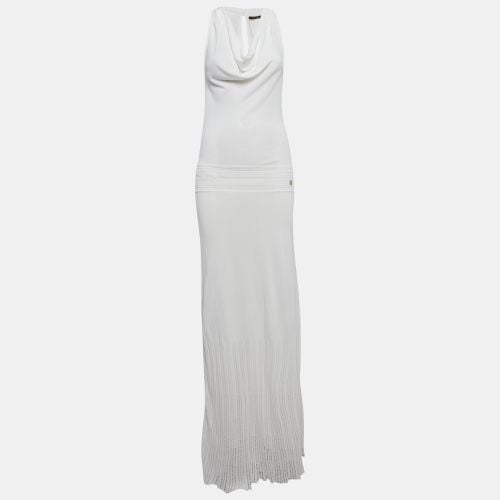 Pointelle Knit Cowl Neck Maxi Dress S - Roberto Cavalli - Modalova