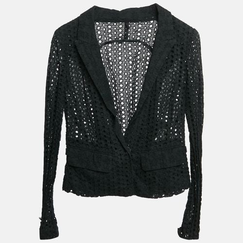 Cutwork Cotton Button Front Blazer M - Roberto Cavalli - Modalova