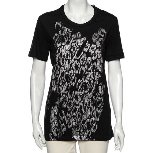 Animal Printed Cotton Short Sleeve T-Shirt S - Roberto Cavalli - Modalova