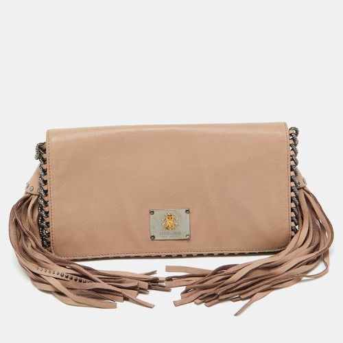 Leather Tassel Chain Link Clutch - Roberto Cavalli - Modalova