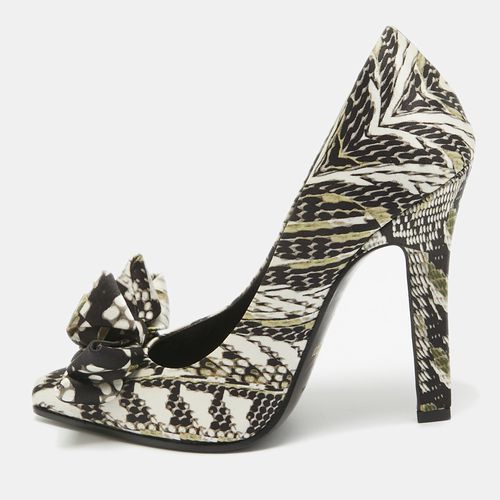 Printed Fabric Bow Pumps Size 36 - Roberto Cavalli - Modalova