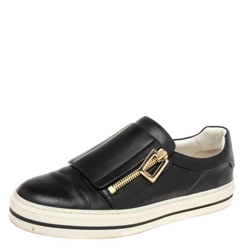 Leather Sneaky Viv Zip-Up Sneakers Size 36.5 - Roger Vivier - Modalova