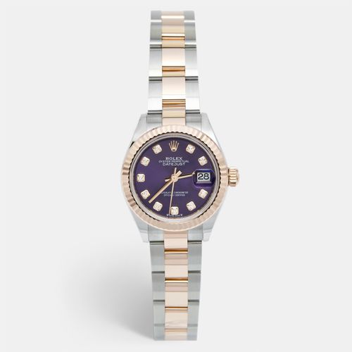 Aubergine 18K Rose Oystersteel Datejust M279171-0016 Women's Wristwatch 28 mm - Rolex - Modalova