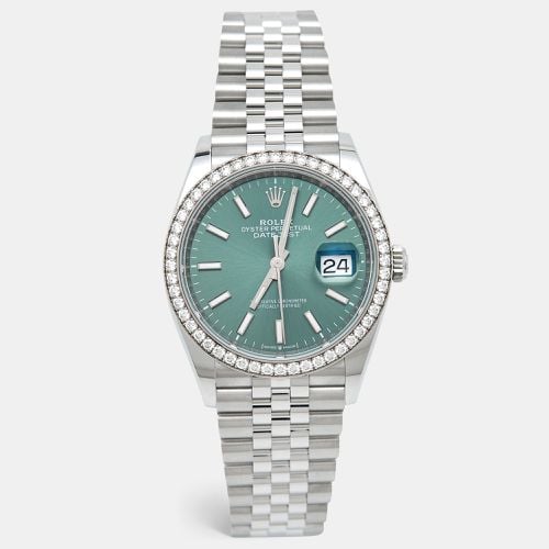 K White Gold Diamond Oystersteel Datejust 126284RBR Unisex Wristwatch 36 mm - Rolex - Modalova