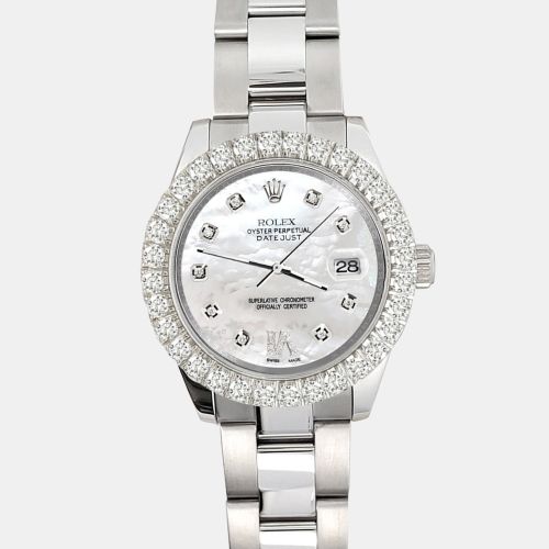 Custom 2.25ct Diamonds Stainless Steel Datejust 178240 Automatic Women's Wristwatch 31mm - Rolex - Modalova