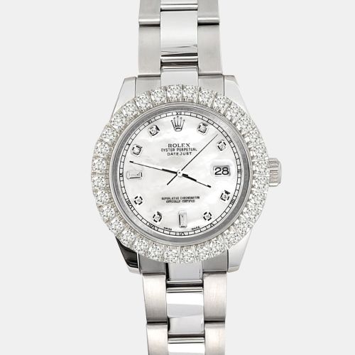 Custom 2.70ct Diamonds Stainless Steel Datejust 178240 Automatic Women's Wristwatch 31mm - Rolex - Modalova