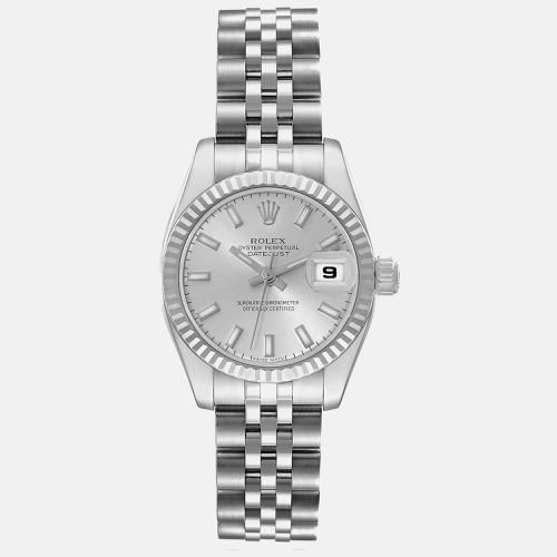 Datejust Steel White Gold Dial Ladies Watch 26 mm - Rolex - Modalova