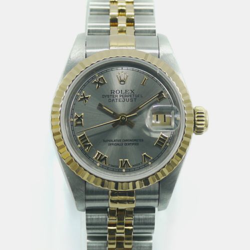 Gray 18K Yellow Gold and Stainless Steel Datejust 69173 Automatic Women's Wristwatch 26mm - Rolex - Modalova