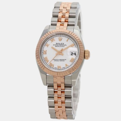 K Rose Gold Stainless Steel Datejust Automatic Women's Wristwatch 26 mm - Rolex - Modalova