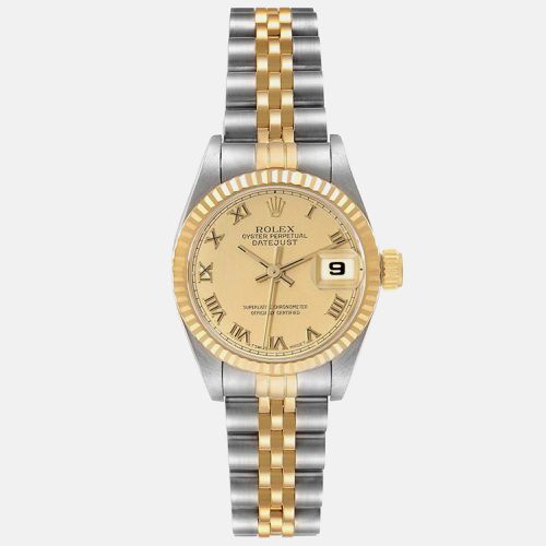 Datejust Champagne Dial Steel Yellow Ladies Watch 26 mm - Rolex - Modalova