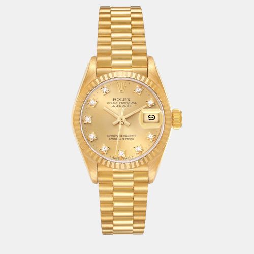 President Datejust Yellow Diamond Dial Ladies Watch 26.0 mm - Rolex - Modalova