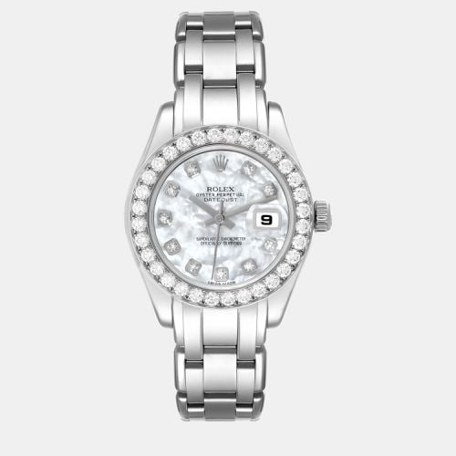 Pearlmaster Masterpiece Gold Mother of Pearl Diamond Ladies Watch 29.0 mm - Rolex - Modalova