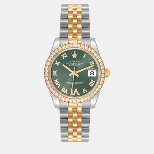 Datejust Midsize Steel Yellow Gold Diamond Ladies Watch 31.0 mm - Rolex - Modalova