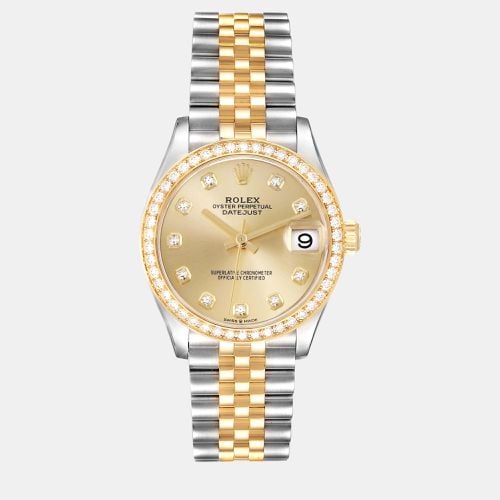 Datejust Midsize Steel Yellow Diamond Ladies Watch 278383 31 mm - Rolex - Modalova