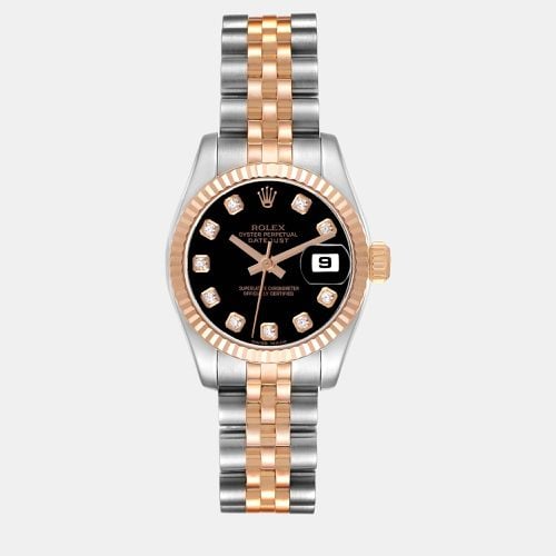 Datejust Steel Rose Gold Diamond Dial Ladies Watch 179171 26 mm - Rolex - Modalova