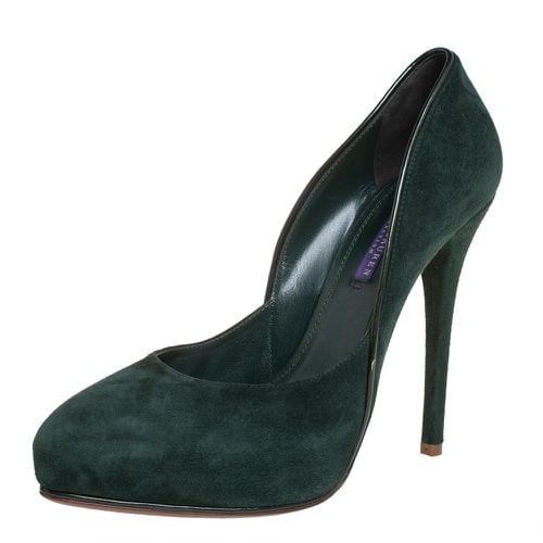 Ralph Lauren Dark Suede Platform Pumps Size 38 - Ralph Lauren Collection - Modalova