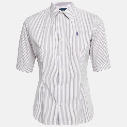 Pinstripe Cotton Short Sleeve Shirt S - Ralph Lauren - Modalova