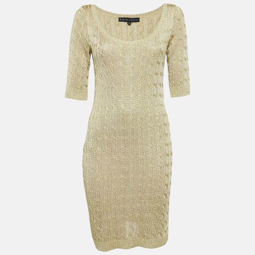 Cable Lurex Knit Mini Dress M - Ralph Lauren - Modalova