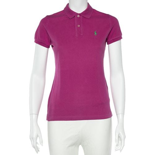 Fuchsia Cotton Pique Skinny Fit Polo T-Shirt - Ralph Lauren - Modalova