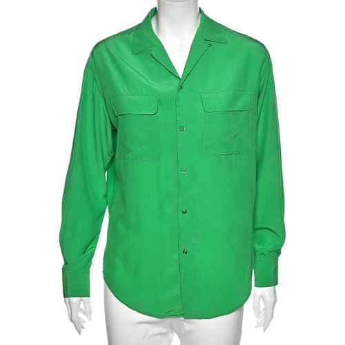 Silk Pocketed Button Front Shirt M - Ralph Lauren - Modalova