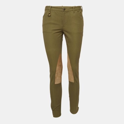 Suede Trim Cotton Breeches Pants M - Ralph Lauren - Modalova