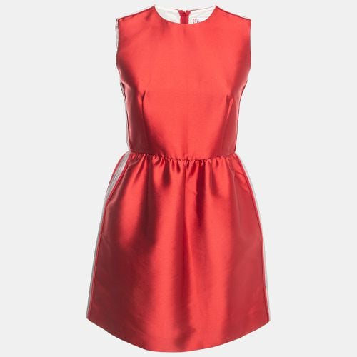 Valentino Taffeta Side Stripe Detail Mini Dress S - RED Valentino - Modalova