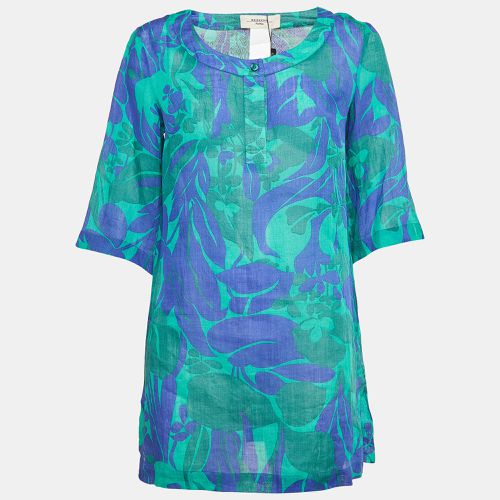 Green/ Floral Print Ramie Buttoned Tunic S - Weekend Max Mara - Modalova