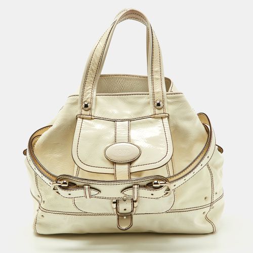 Patent Leather Front Pocket Satchel - Tod's - Modalova