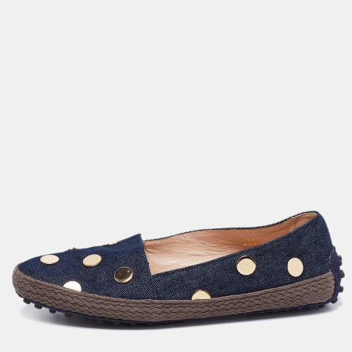 Denim Studded Espadrille Flats Size 36.5 - Tod's - Modalova