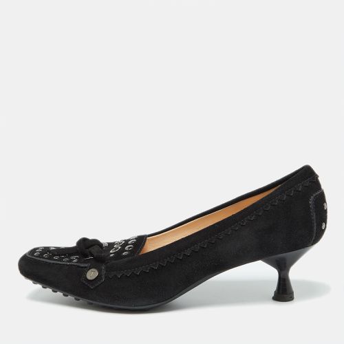 Suede Studded Kitten Heel Loafer Pumps Size 38.5 - Tod's - Modalova